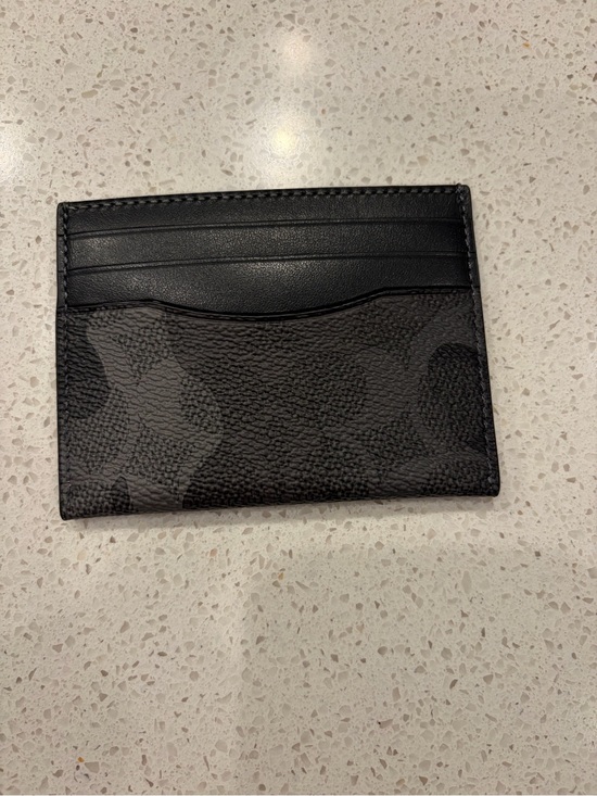 Coach Other - Coach Black and Charcoal Camo Signature Slim Card Holder NWT